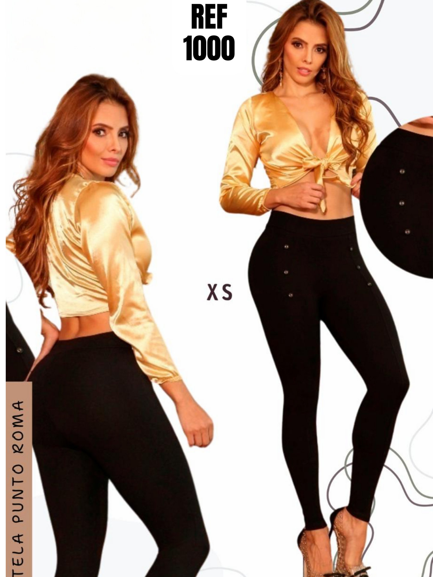 Leggins Clásicos para Dama Ref. 1000NEGRO