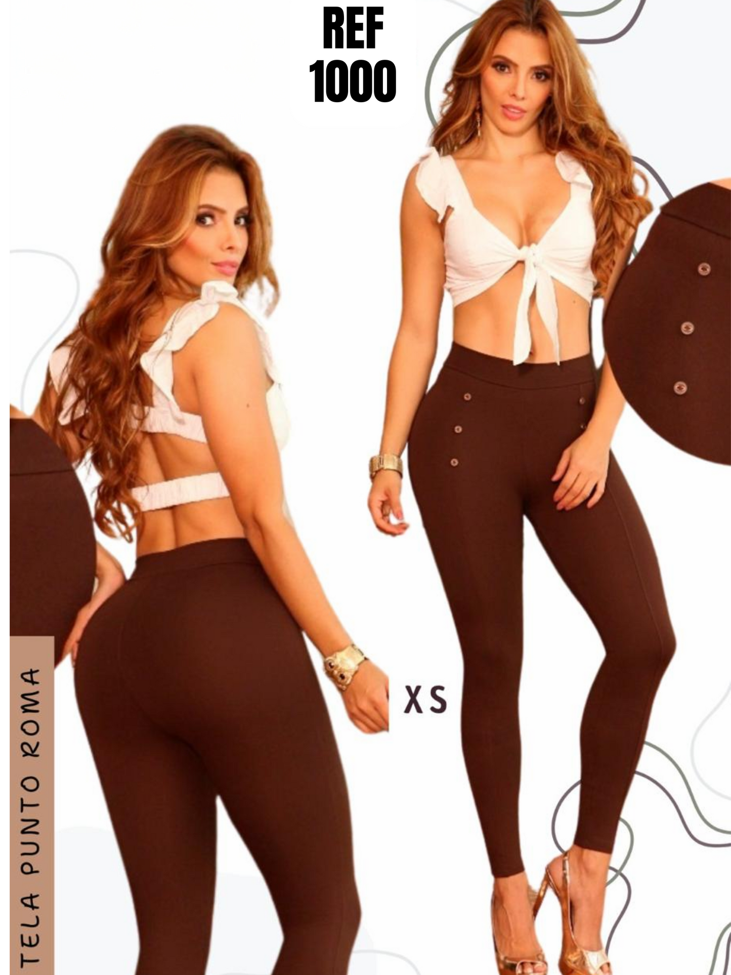 Leggins Clásicos para Dama Ref. 1000MARRÓN