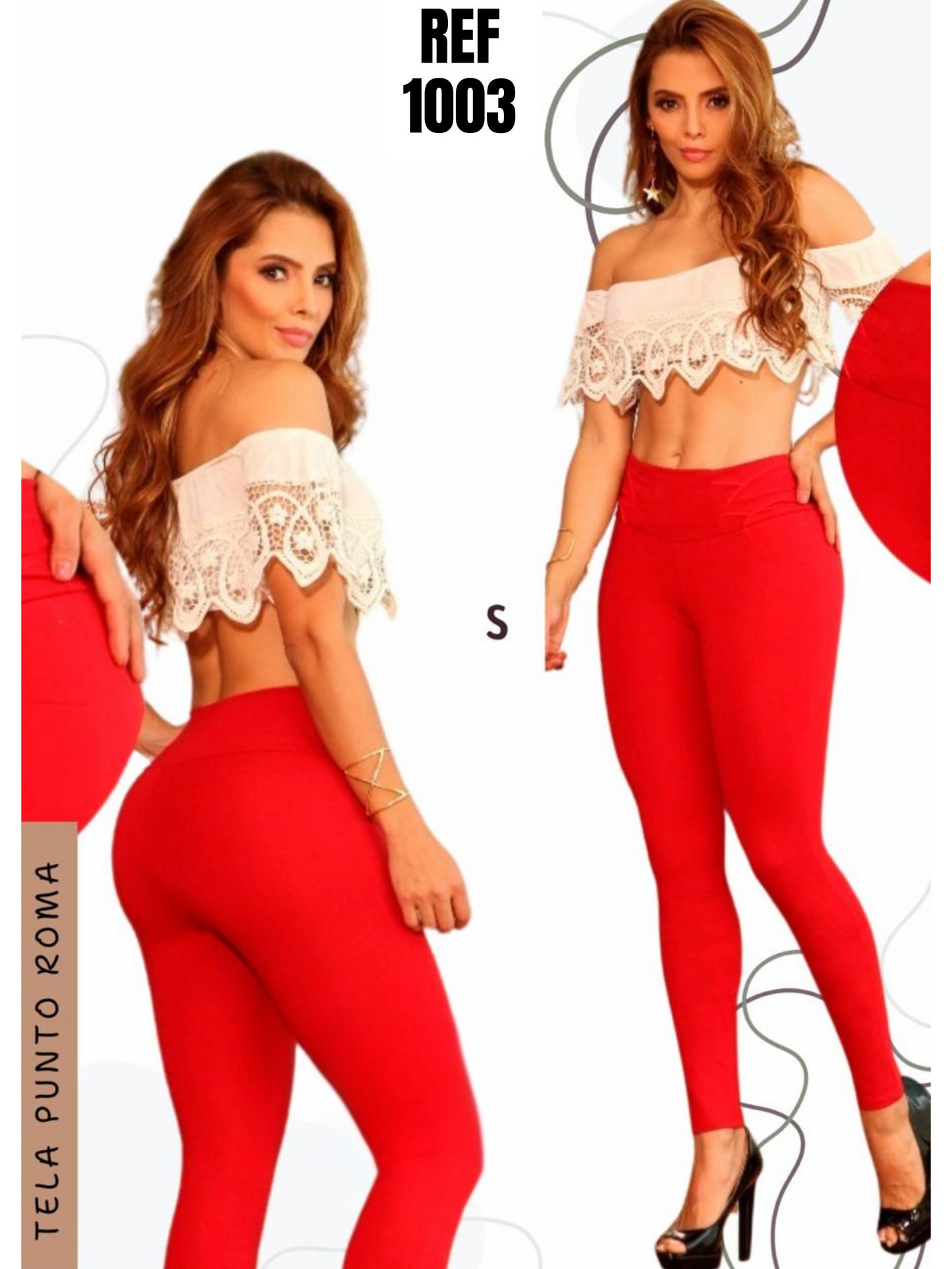 Leggins Clásicos para Dama Ref. 1003ROJO
