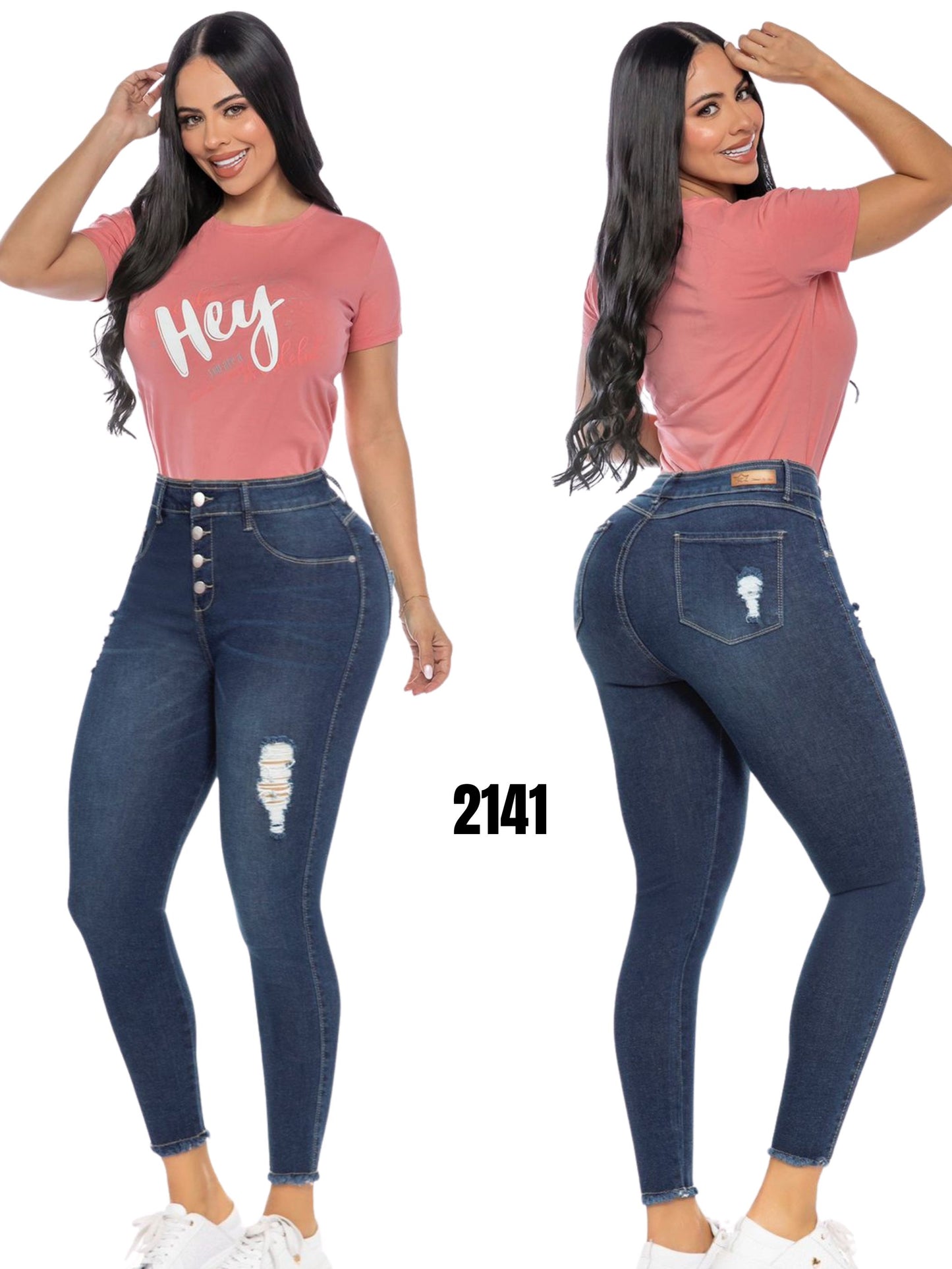 Jeans Levantacola para Dama Ref. 2141