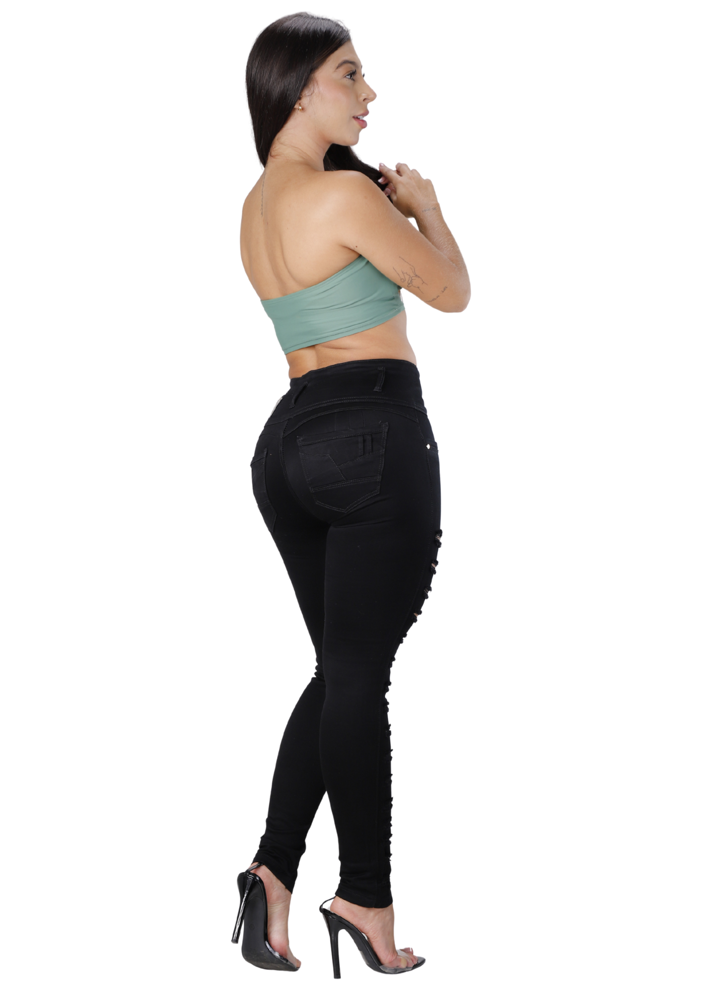 Jeans Levantacola Skinny Piel de Durazno Ref. 2611