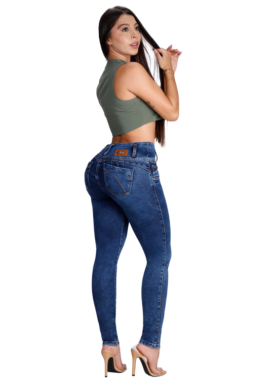 Jeans Levantacola Skinny Piel de Durazno Ref. 2613