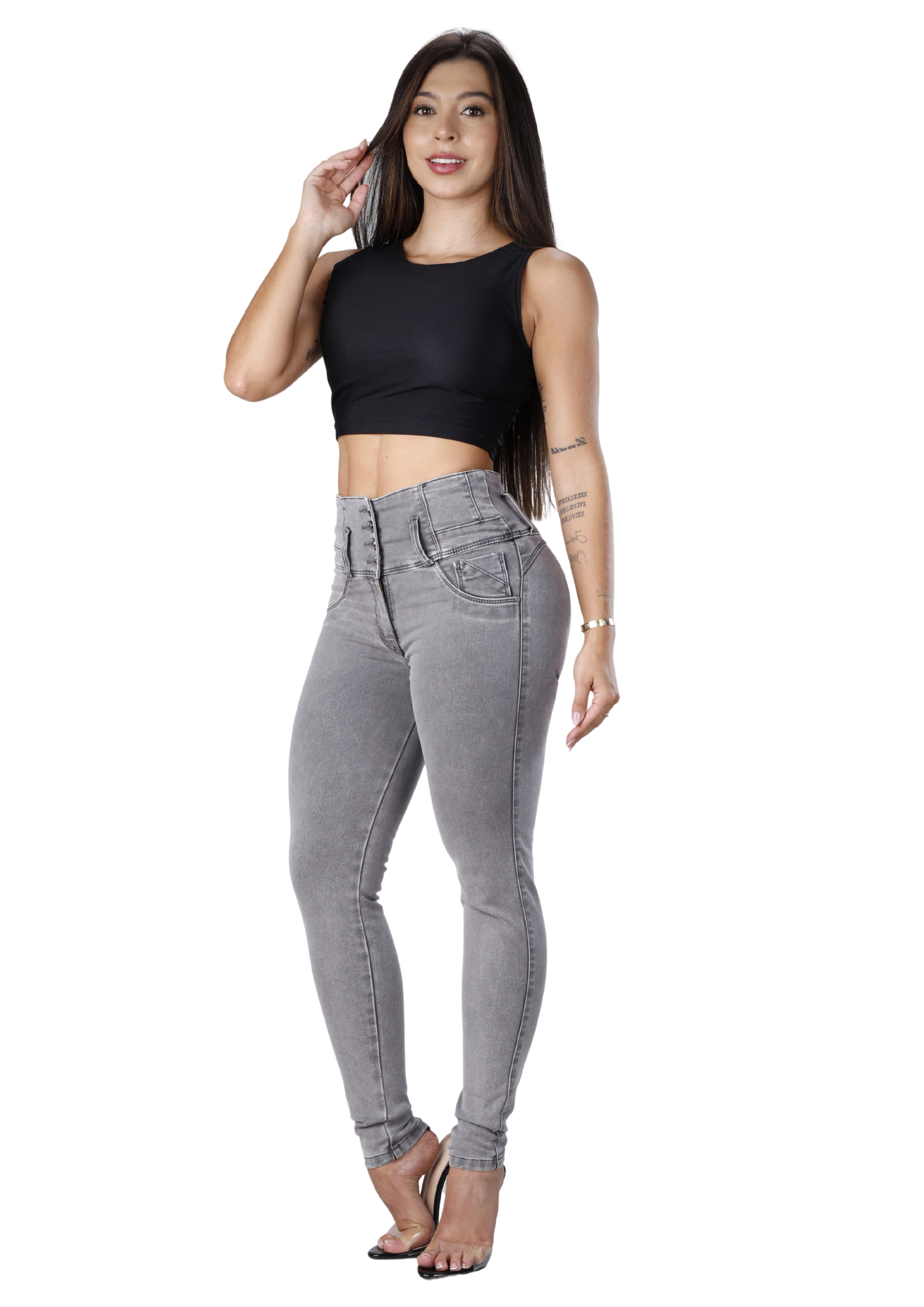 Jeans Levantacola Skinny Piel de Durazno Ref. 2615
