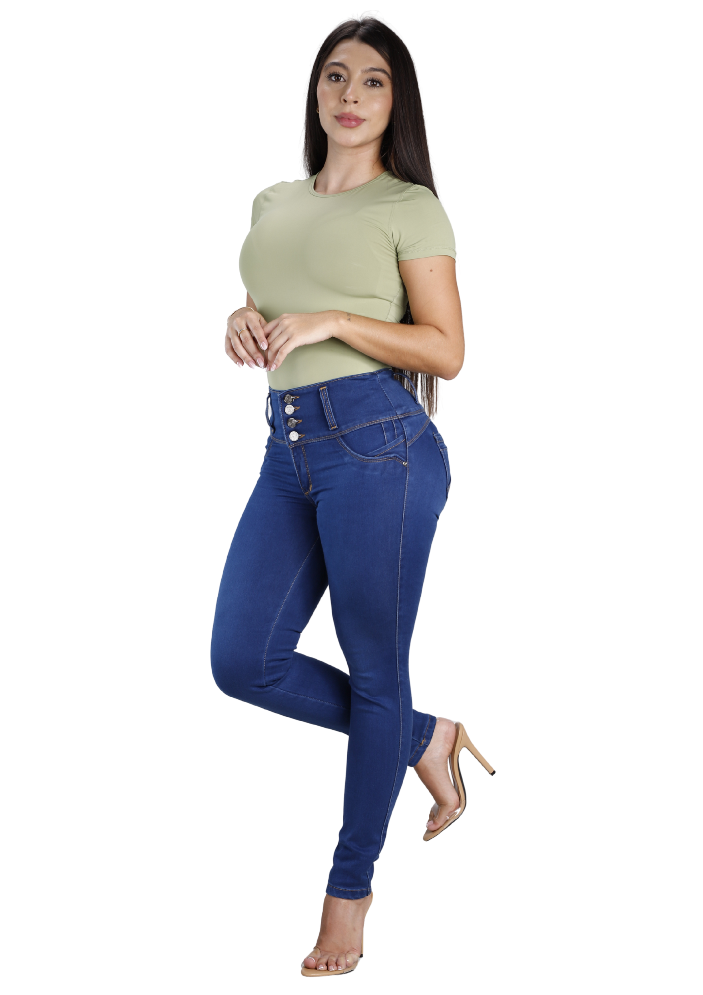 Jeans Levantacola Skinny Piel de Durazno Ref. 2619