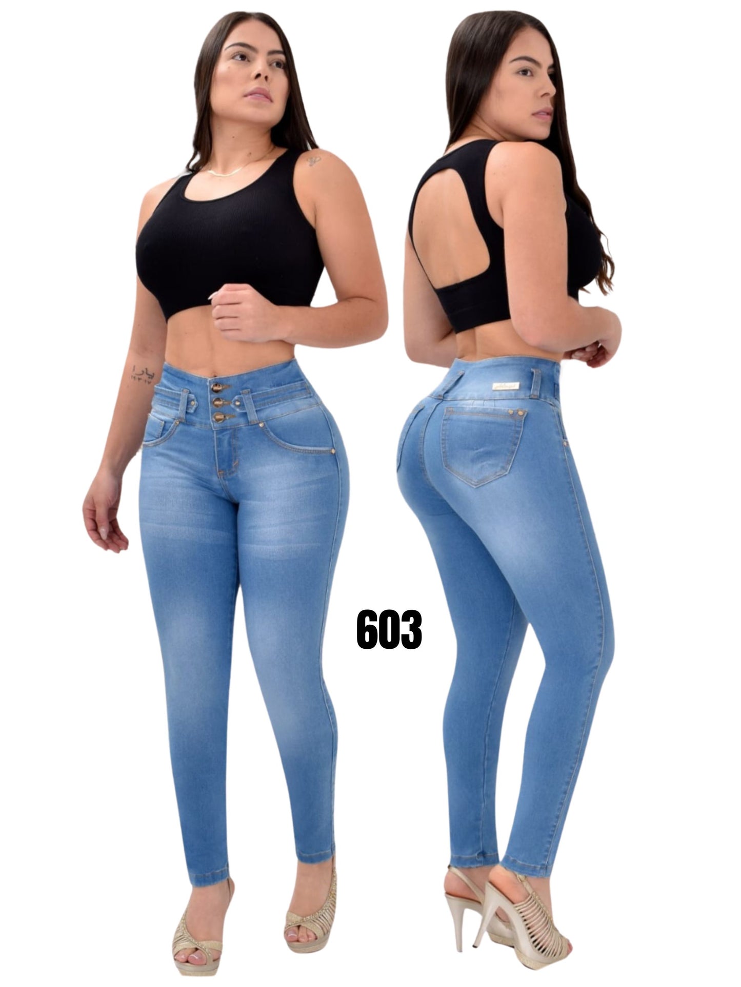 Jeans Levantacola para Dama Ref. 603