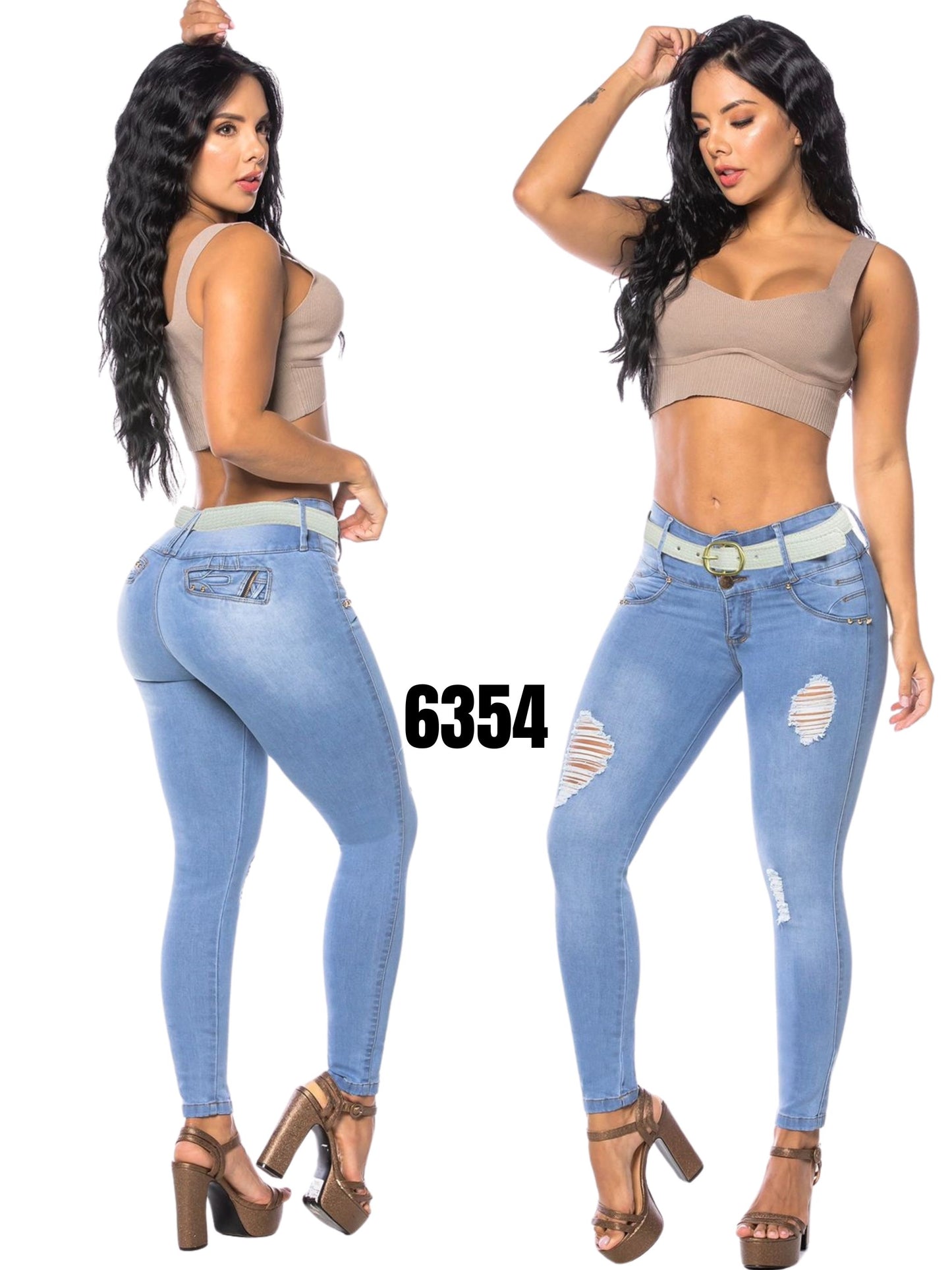 Jeans Levantacola para Dama Ref. 6354