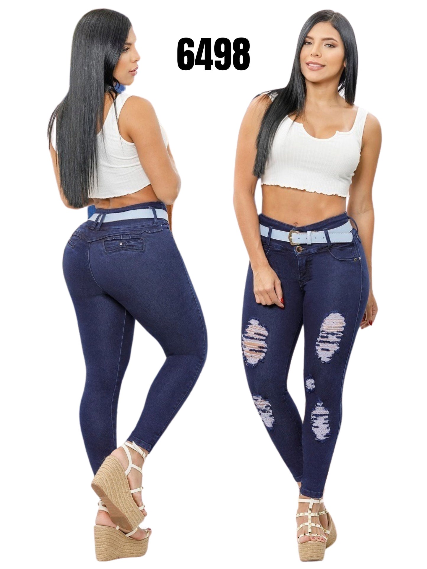 Jeans Levantacola para Dama Ref. 6498