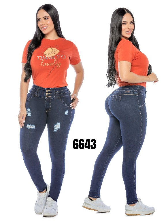 Jeans Levantacola para Dama Ref. 6643