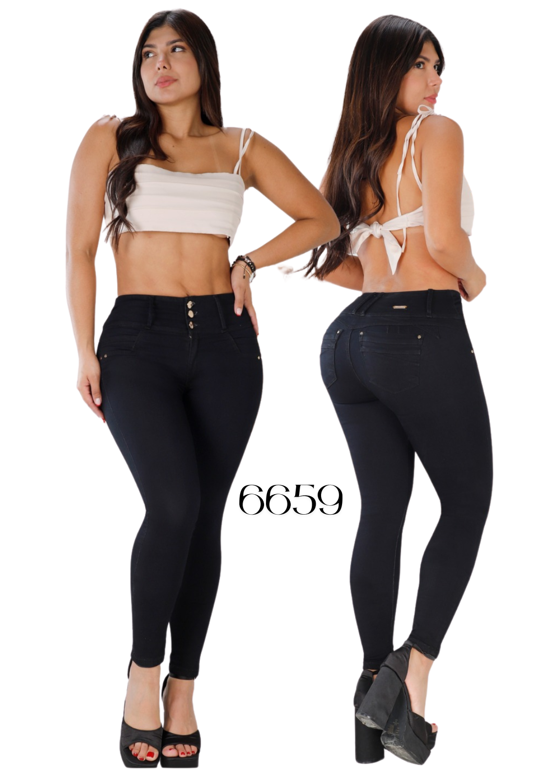 Jeans Levantacola para Dama Ref. 6659