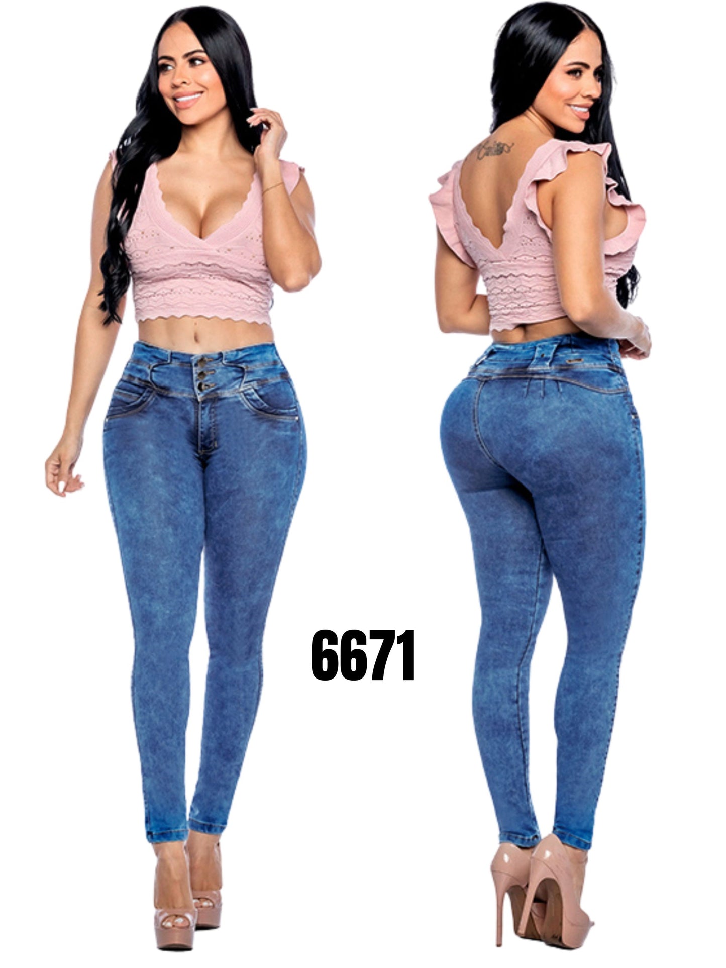 Jeans Levantacola para Dama Ref. 6671