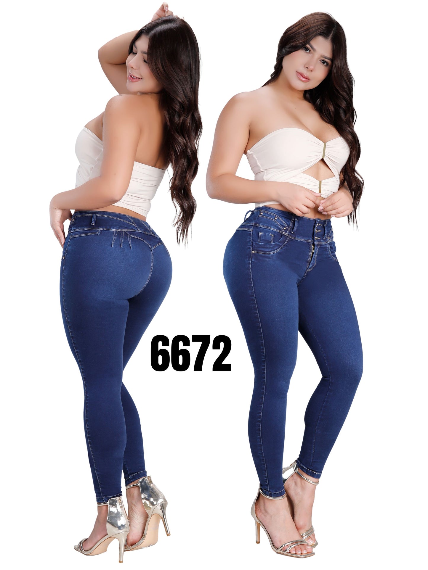 Jeans Levantacola para Dama Ref. 6672