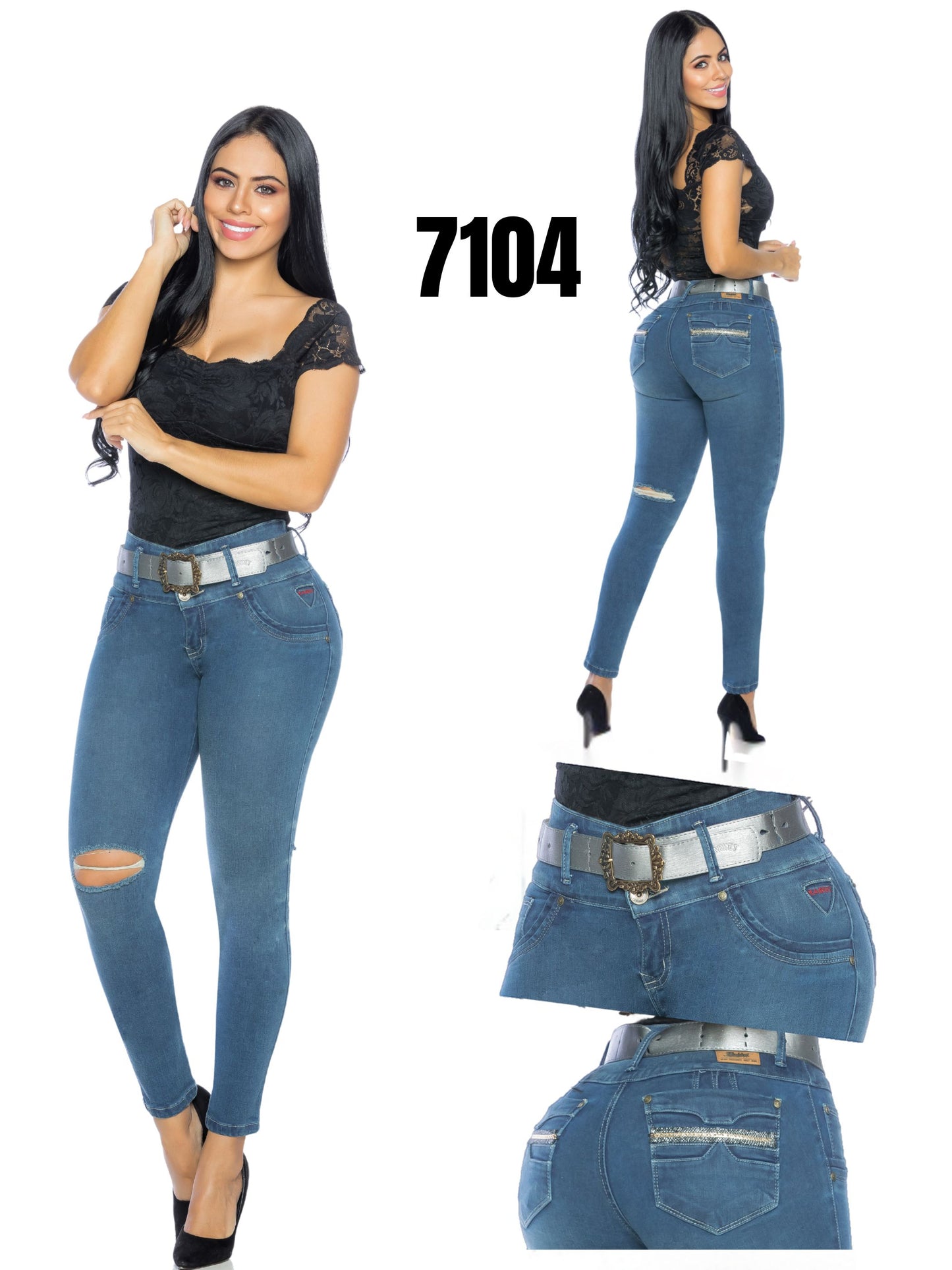 Jeans Levantacola para Dama Ref. 7104