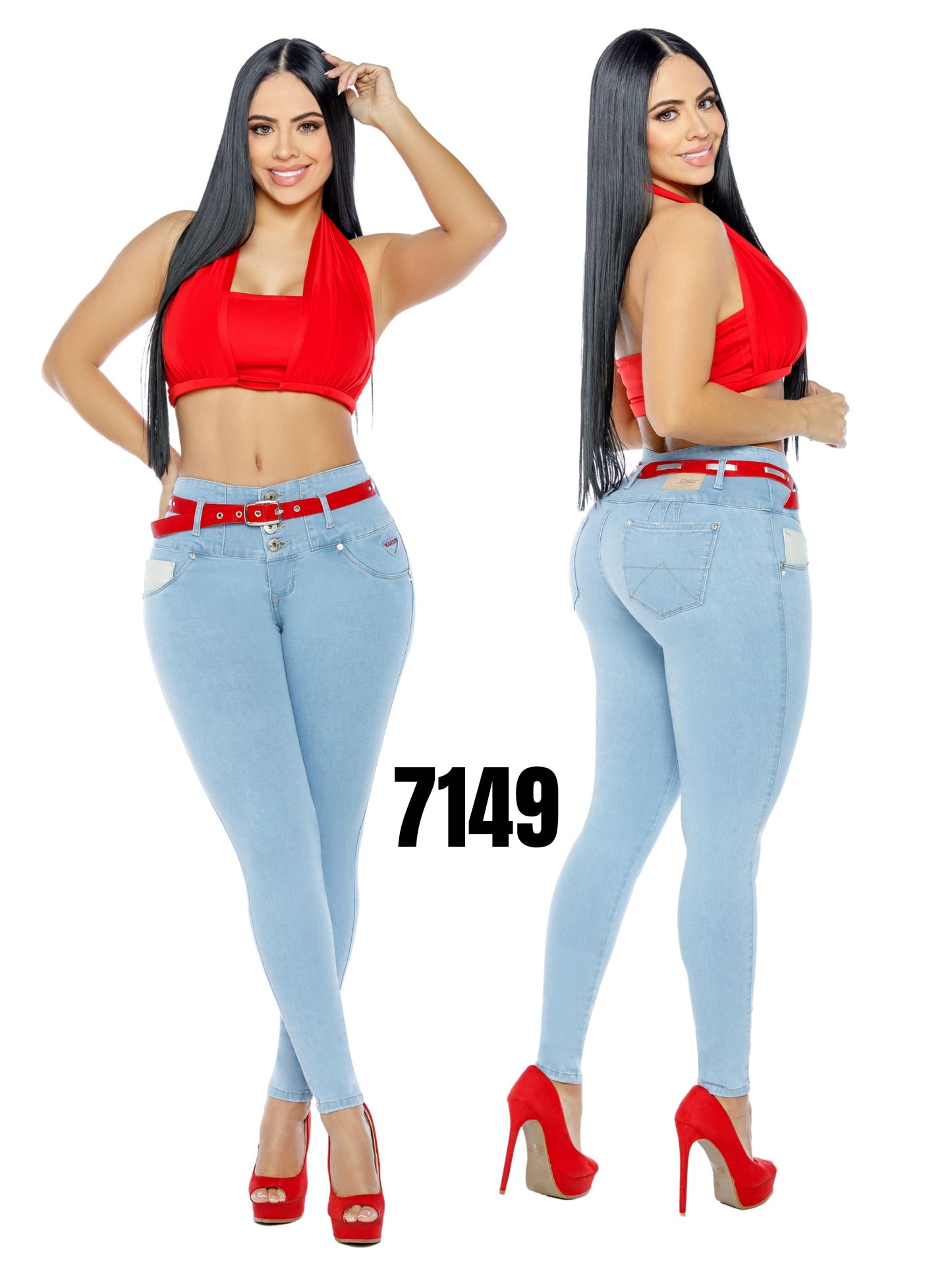 Jeans Levantacola para Dama Ref. 7149