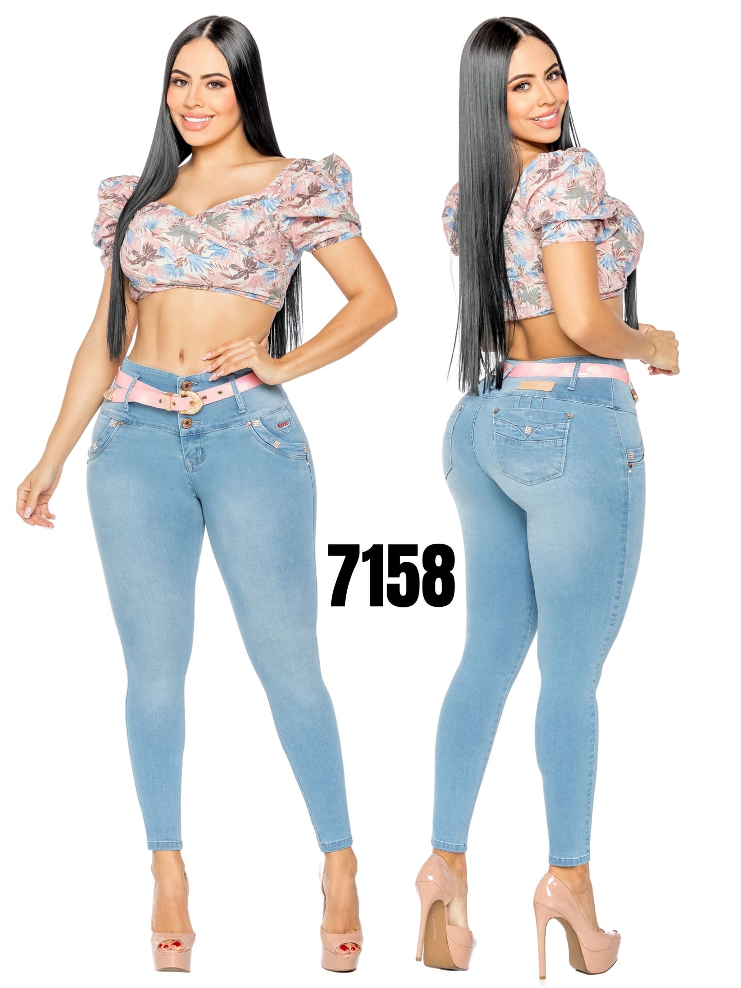 Jeans Levantacola para Dama Ref. 7158