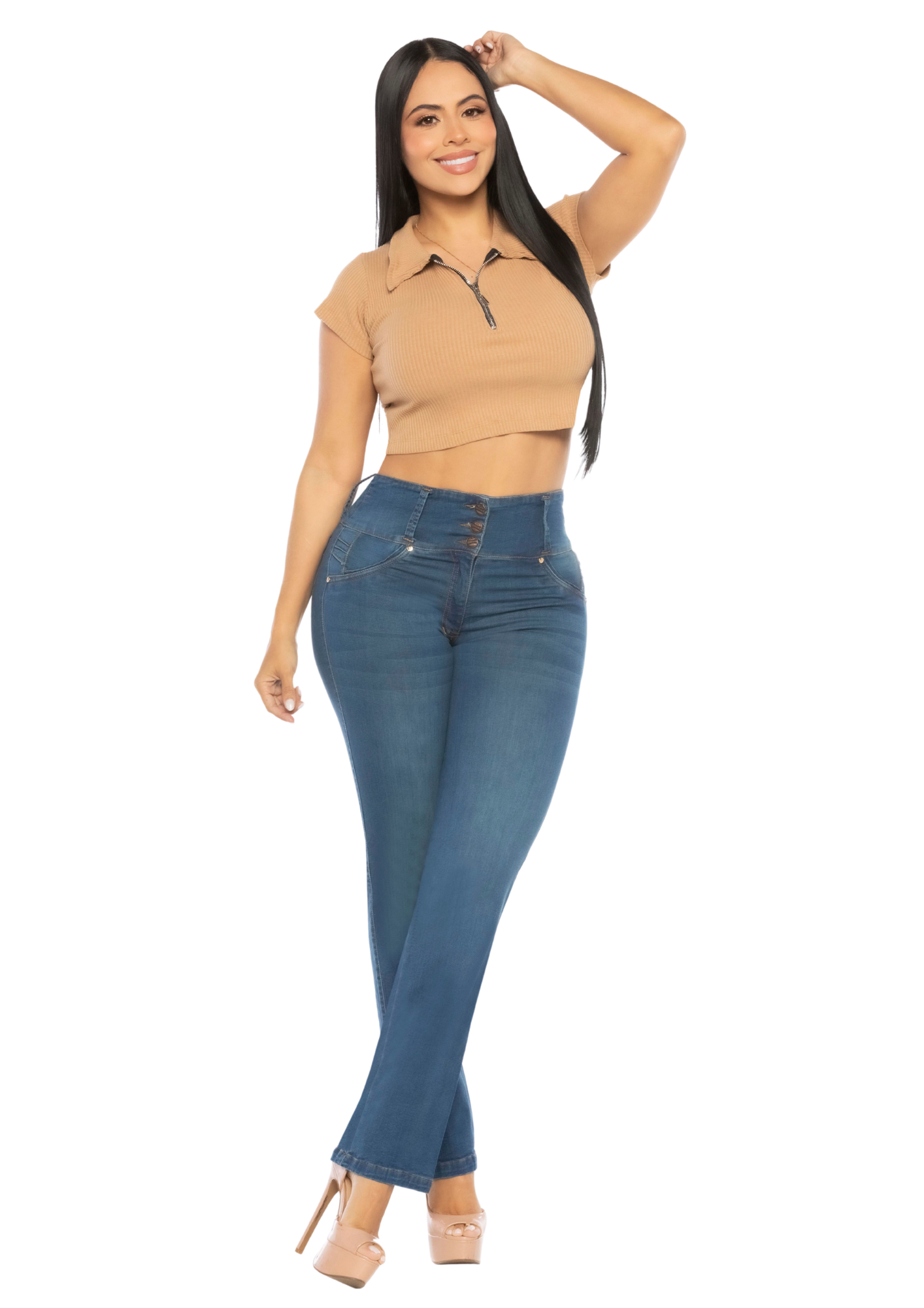 Jeans Levantacola para Dama Ref. 7191