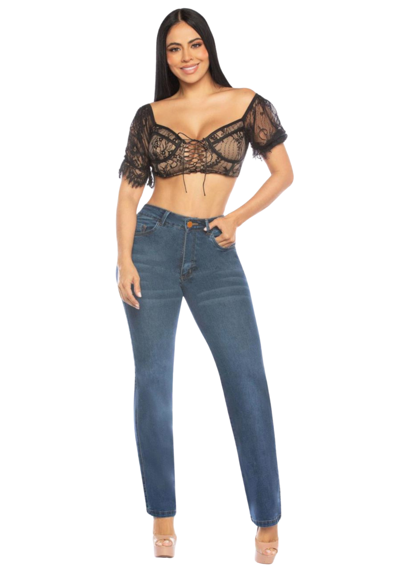 Jeans Levantacola para Dama Ref. 7199