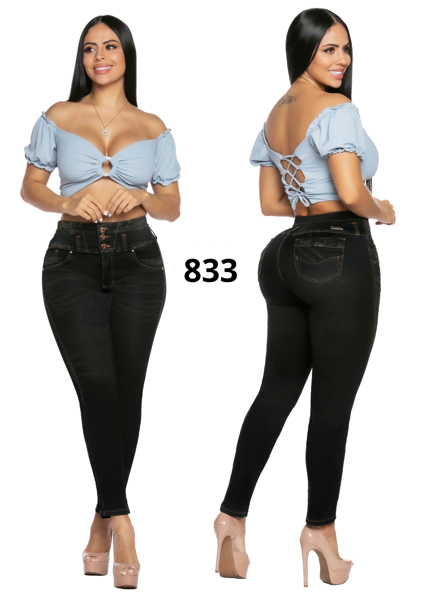Jeans Levantacola para Dama Ref. 833