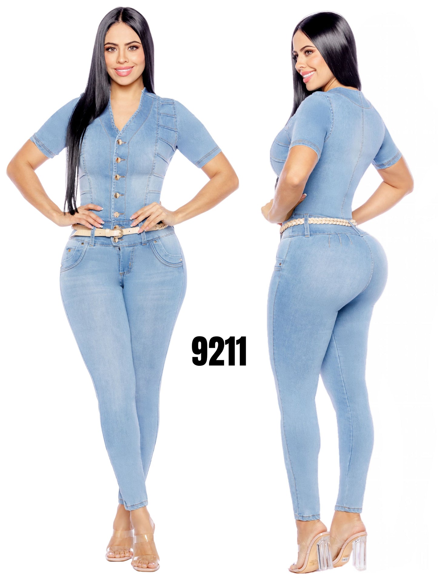 Enterizo 100% Denim para Dama Ref. 9211