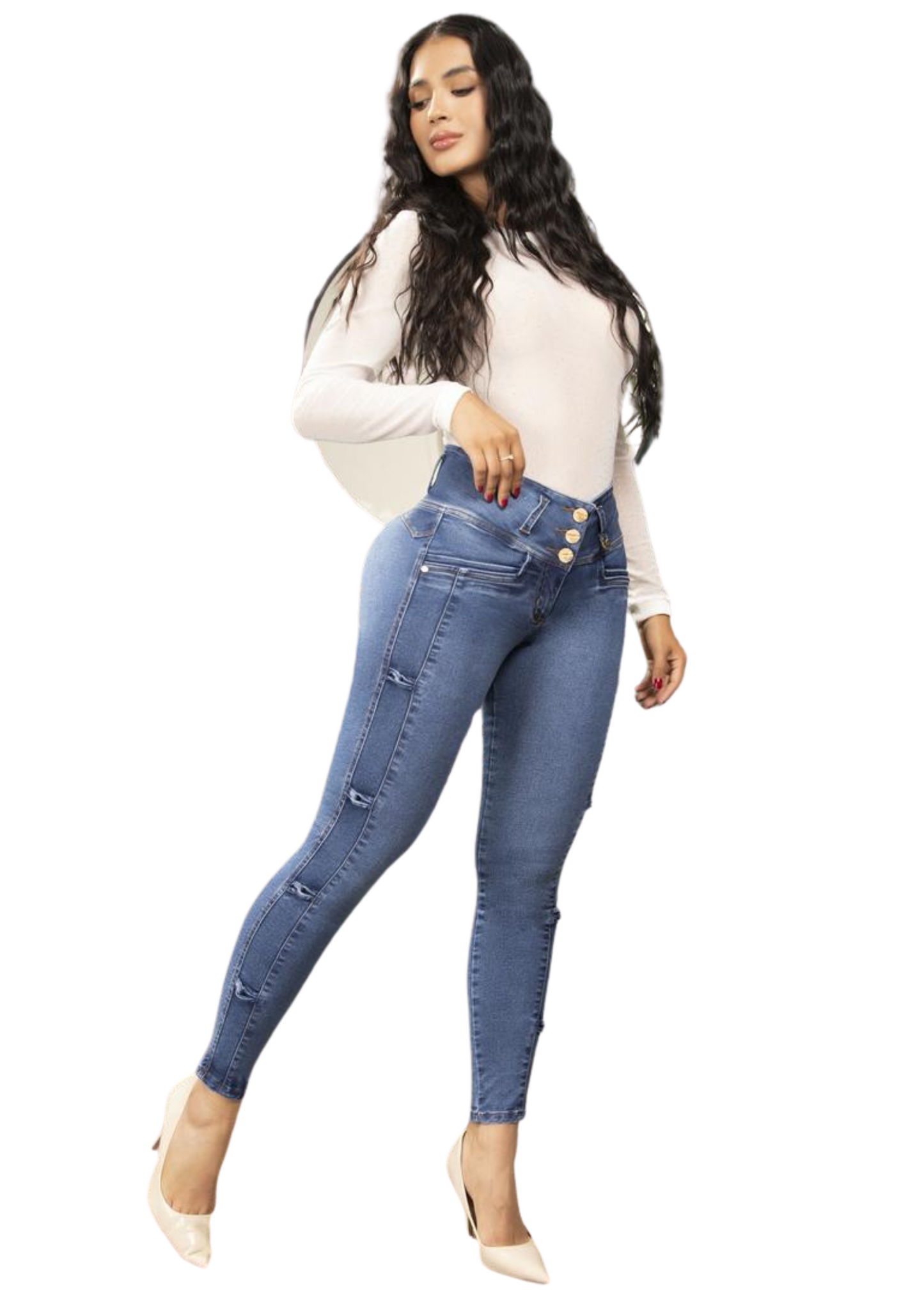 Jeans Levantacola Piel de Durazno Stretch Push Up 25100