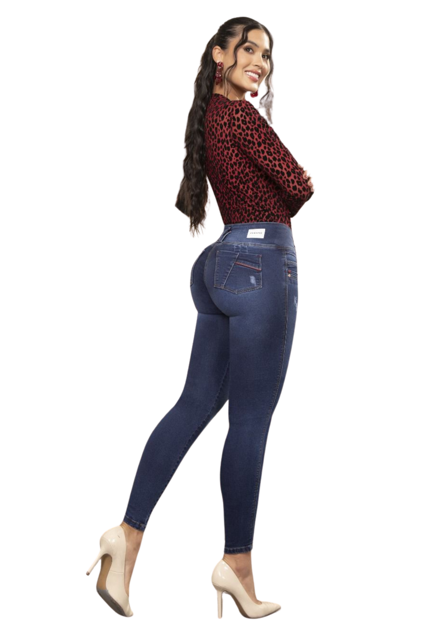 Jeans Levantacola Piel de Durazno Stretch Push Up 25101