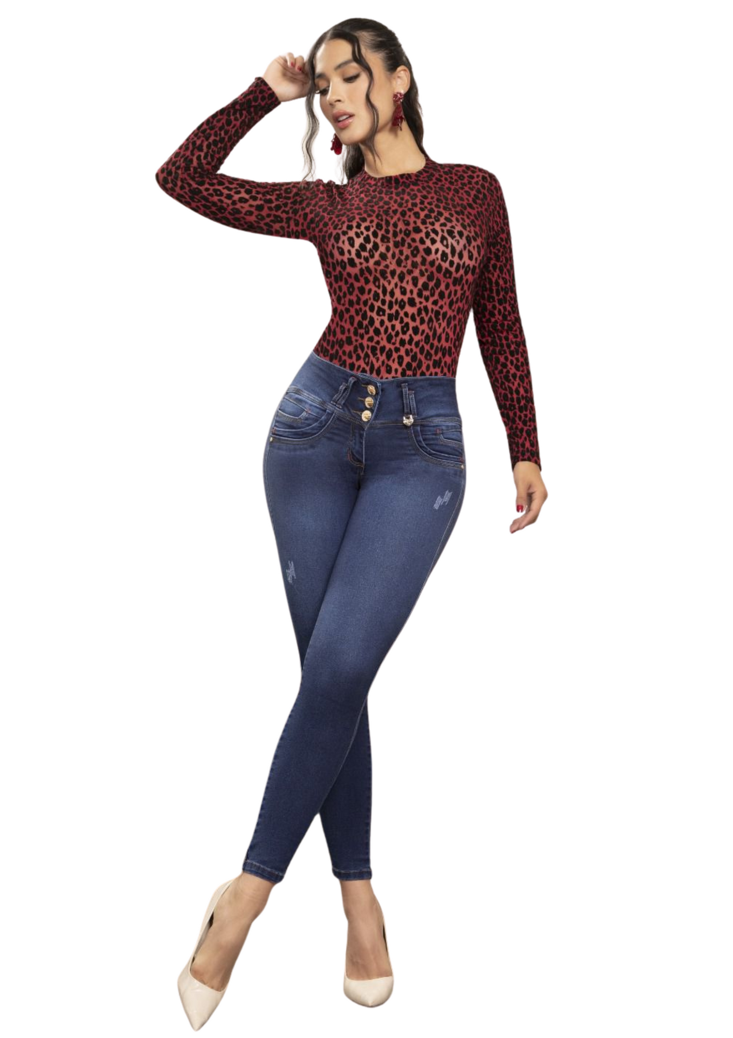 Jeans Levantacola Piel de Durazno Stretch Push Up 25101
