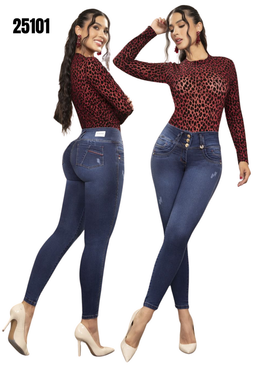 Jeans Levantacola Piel de Durazno Stretch Push Up 25101