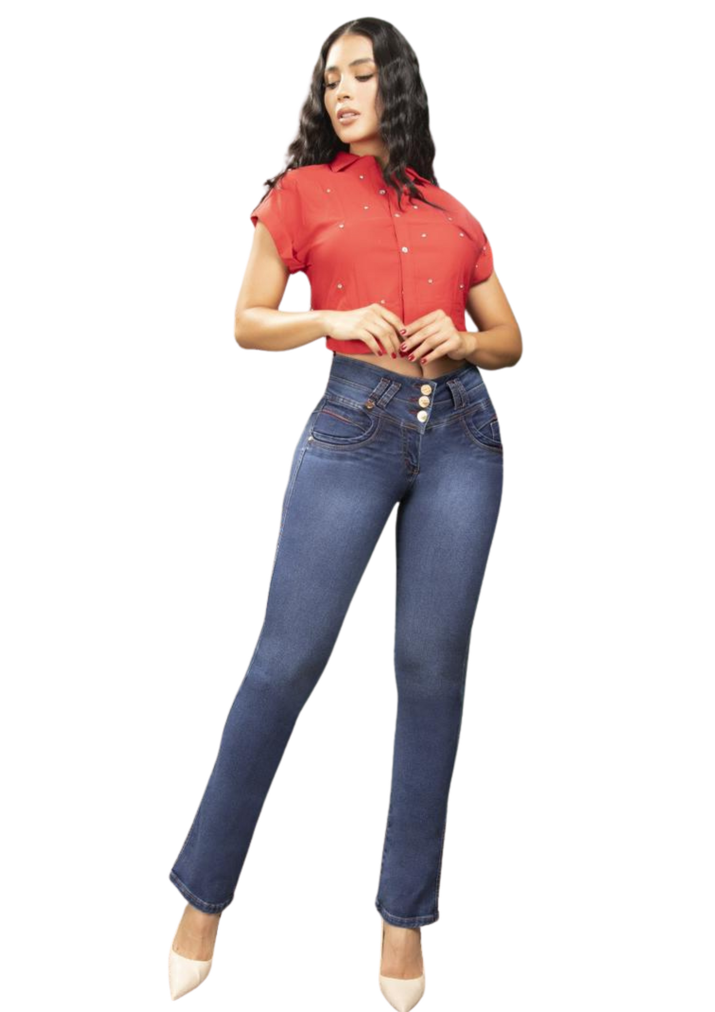 Jeans Levantacola Piel de Durazno Stretch Push Up 25105