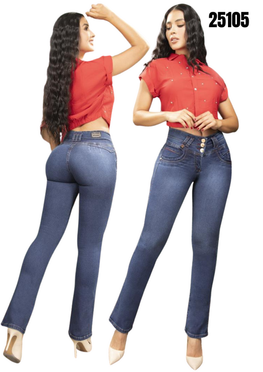 Jeans Levantacola Piel de Durazno Stretch Push Up 25105