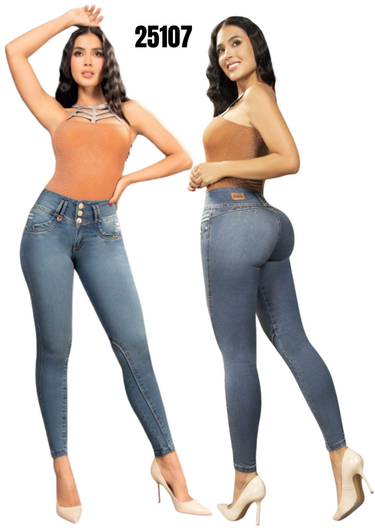 Jeans Levantacola Piel de Durazno Stretch Push Up 25107