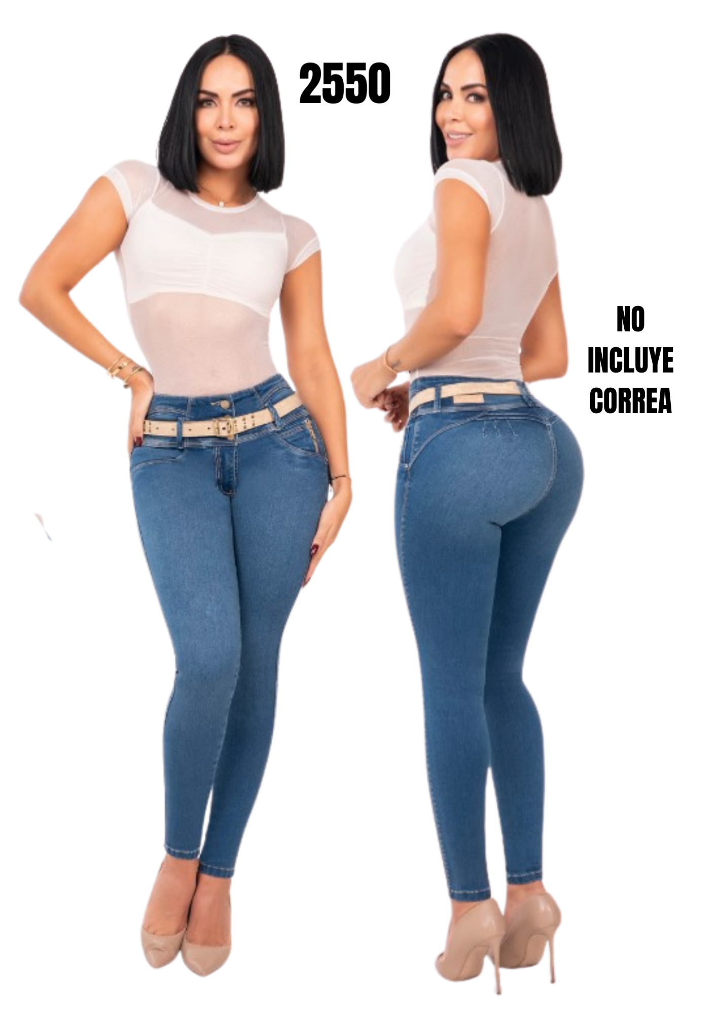 Jeans Levantacola Skinny Piel de Durazno Ref. 2550