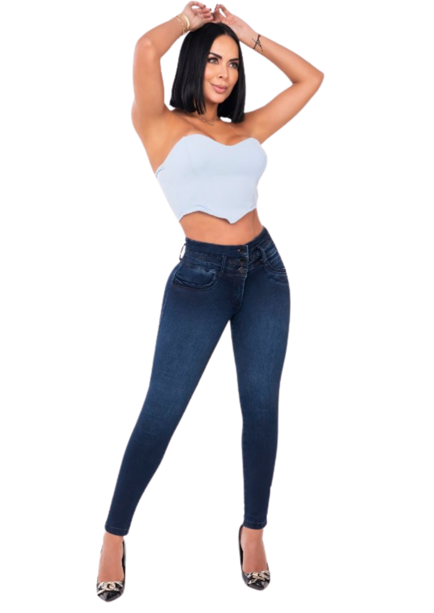 Jeans Levantacola Skinny Piel de Durazno Ref. 2551