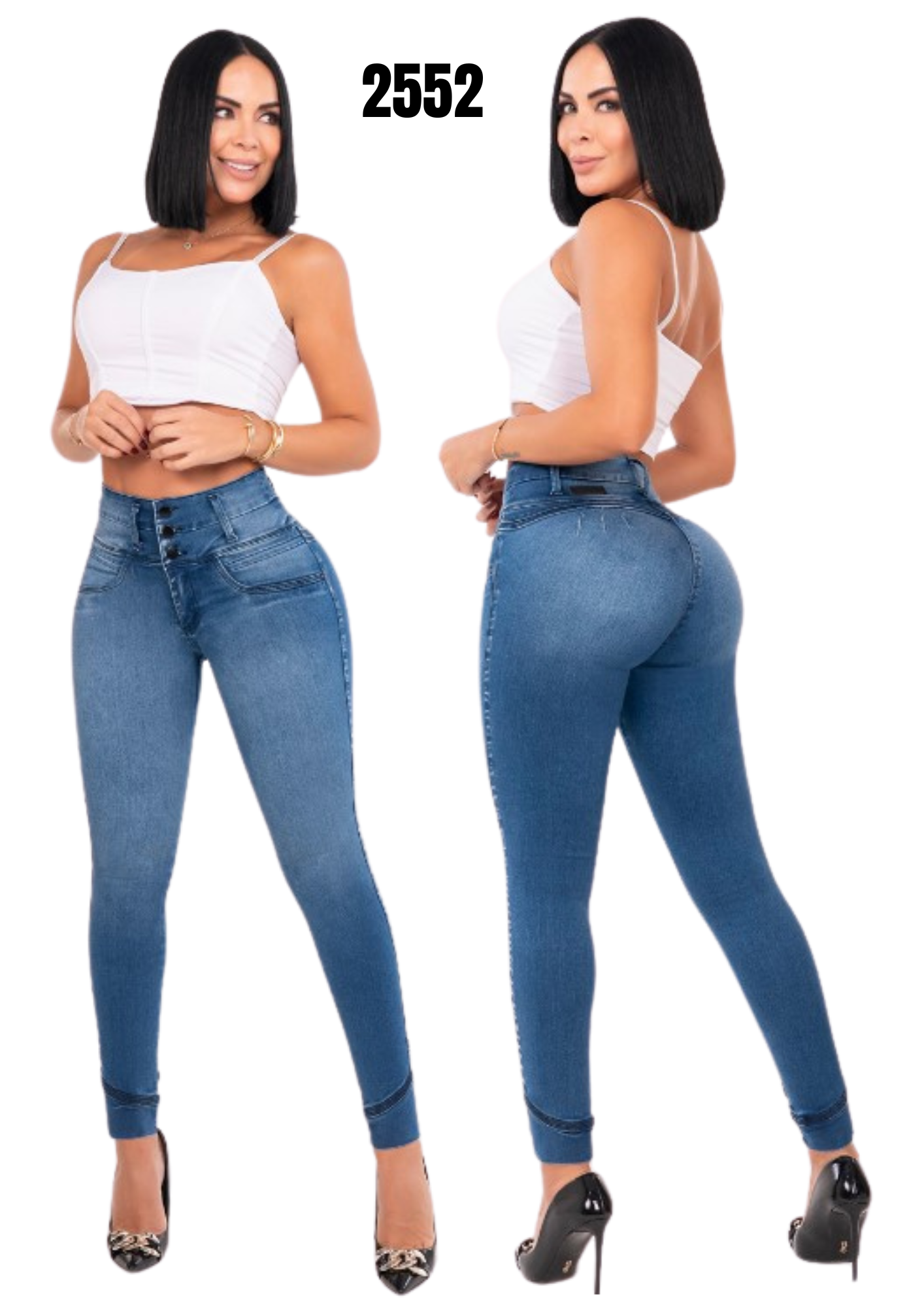 Jeans Levantacola Skinny Piel de Durazno Ref. 2552