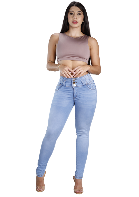 Jeans Levantacola Skinny Piel de Durazno Ref. 2601