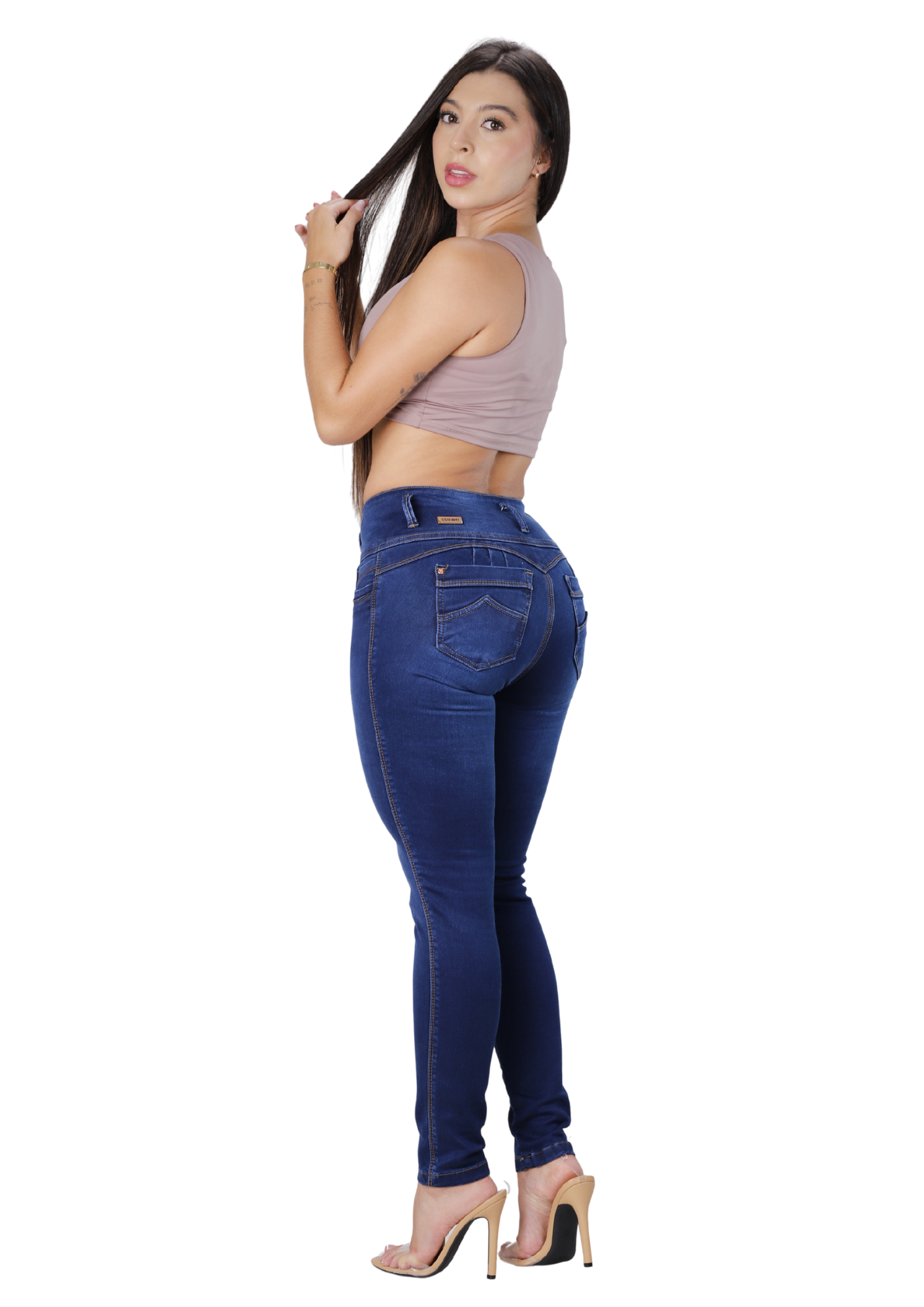 Jeans Levantacola Skinny Piel de Durazno Ref. 2603