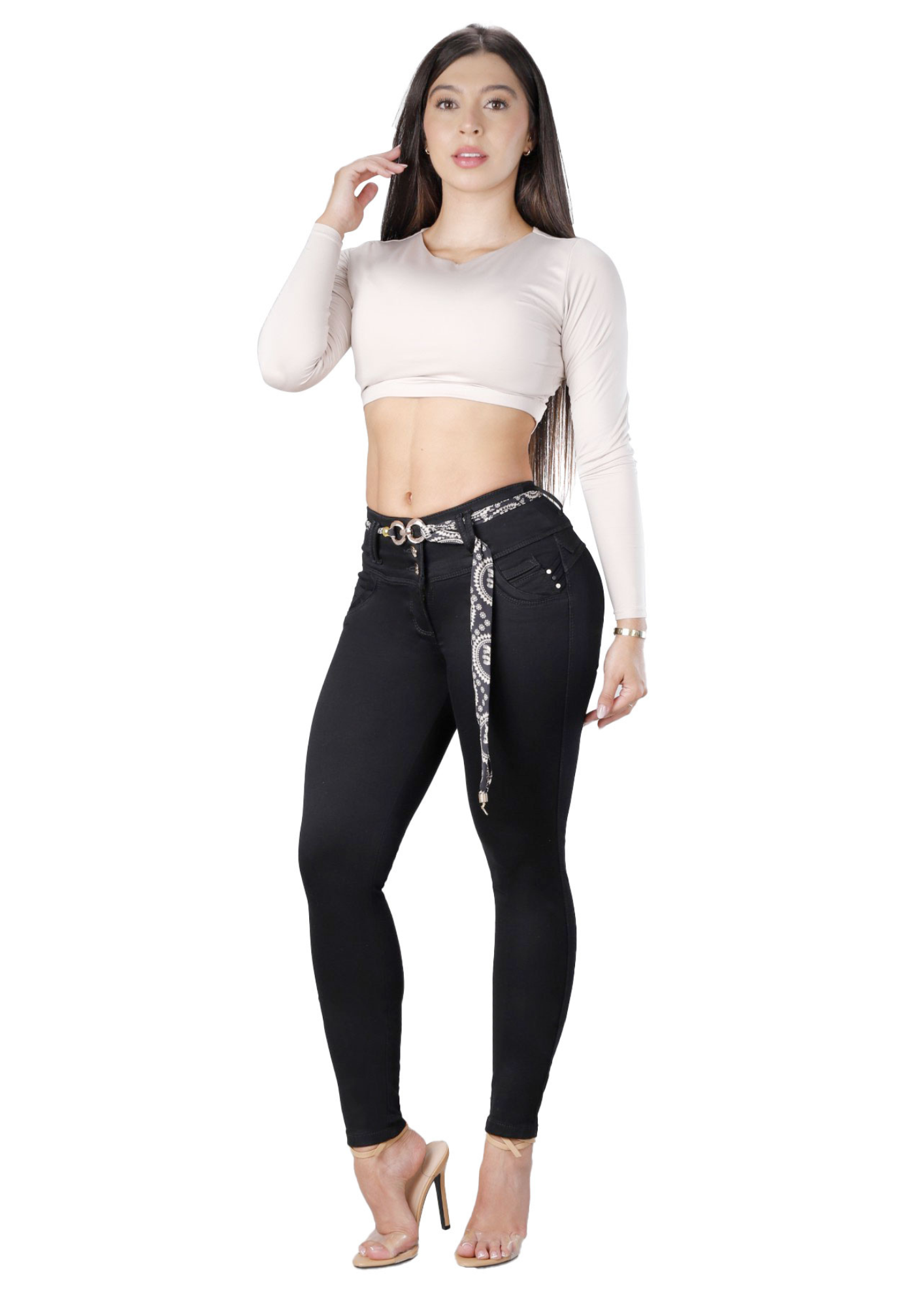 Jeans Levantacola Skinny Piel de Durazno Ref. 2604