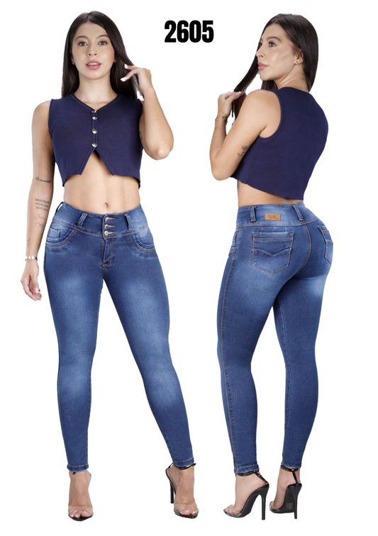Jeans Levantacola Skinny Piel de Durazno Ref. 2605