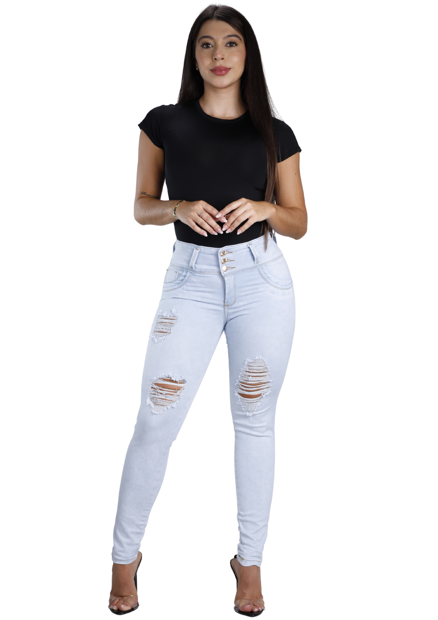 Jeans Levantacola Skinny Piel de Durazno Ref. 2606