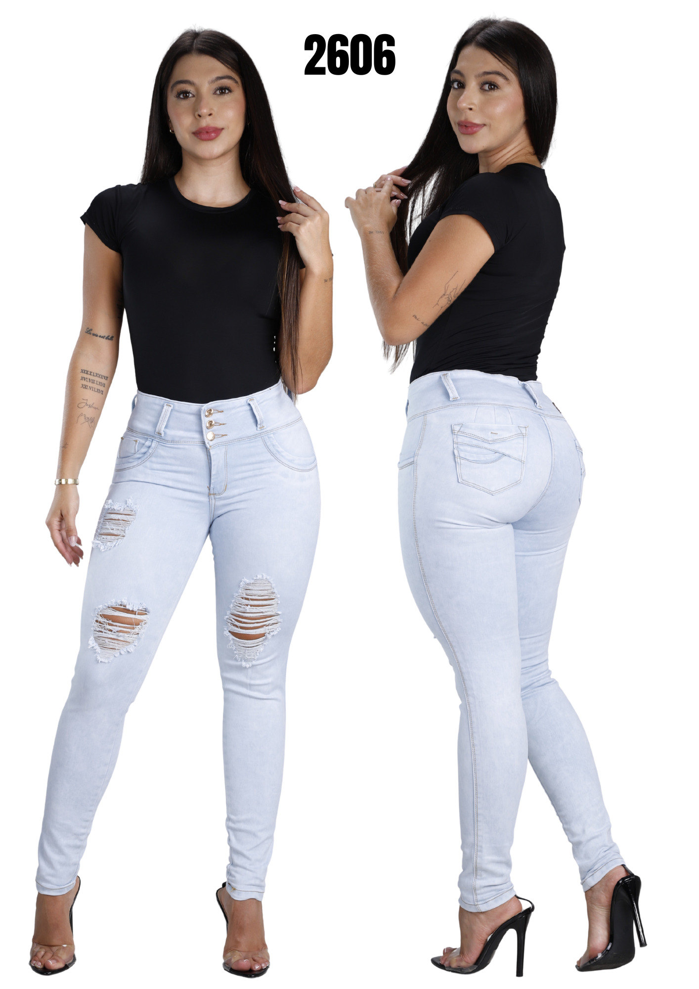 Jeans Levantacola Skinny Piel de Durazno Ref. 2606