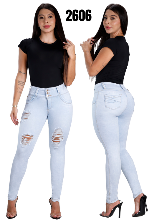 Jeans Levantacola Skinny Piel de Durazno Ref. 2606