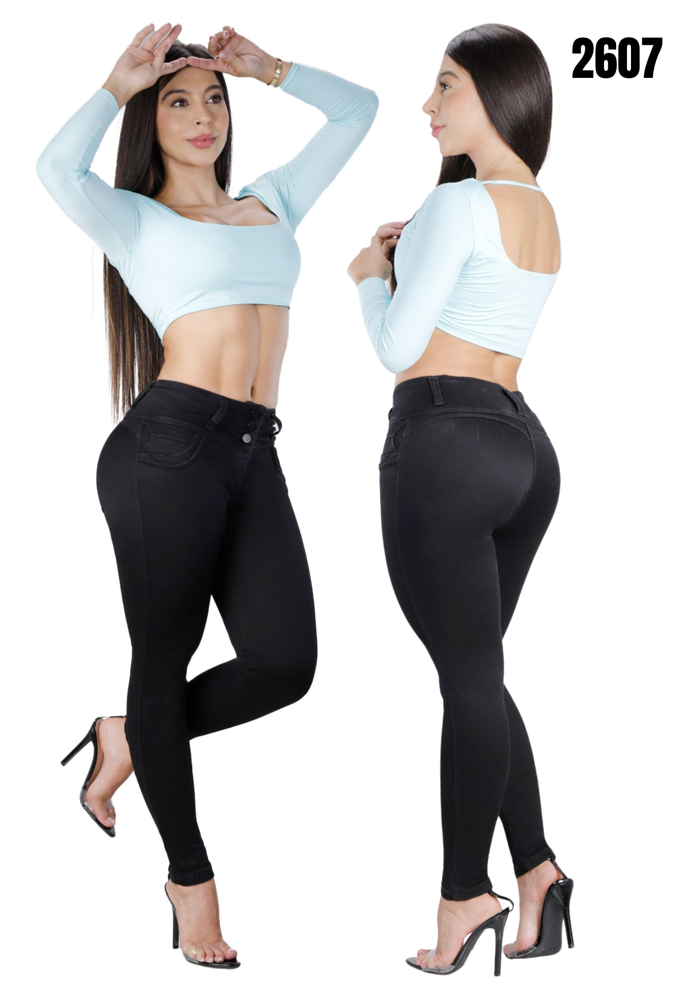 Jeans Levantacola Skinny Piel de Durazno Ref. 2607