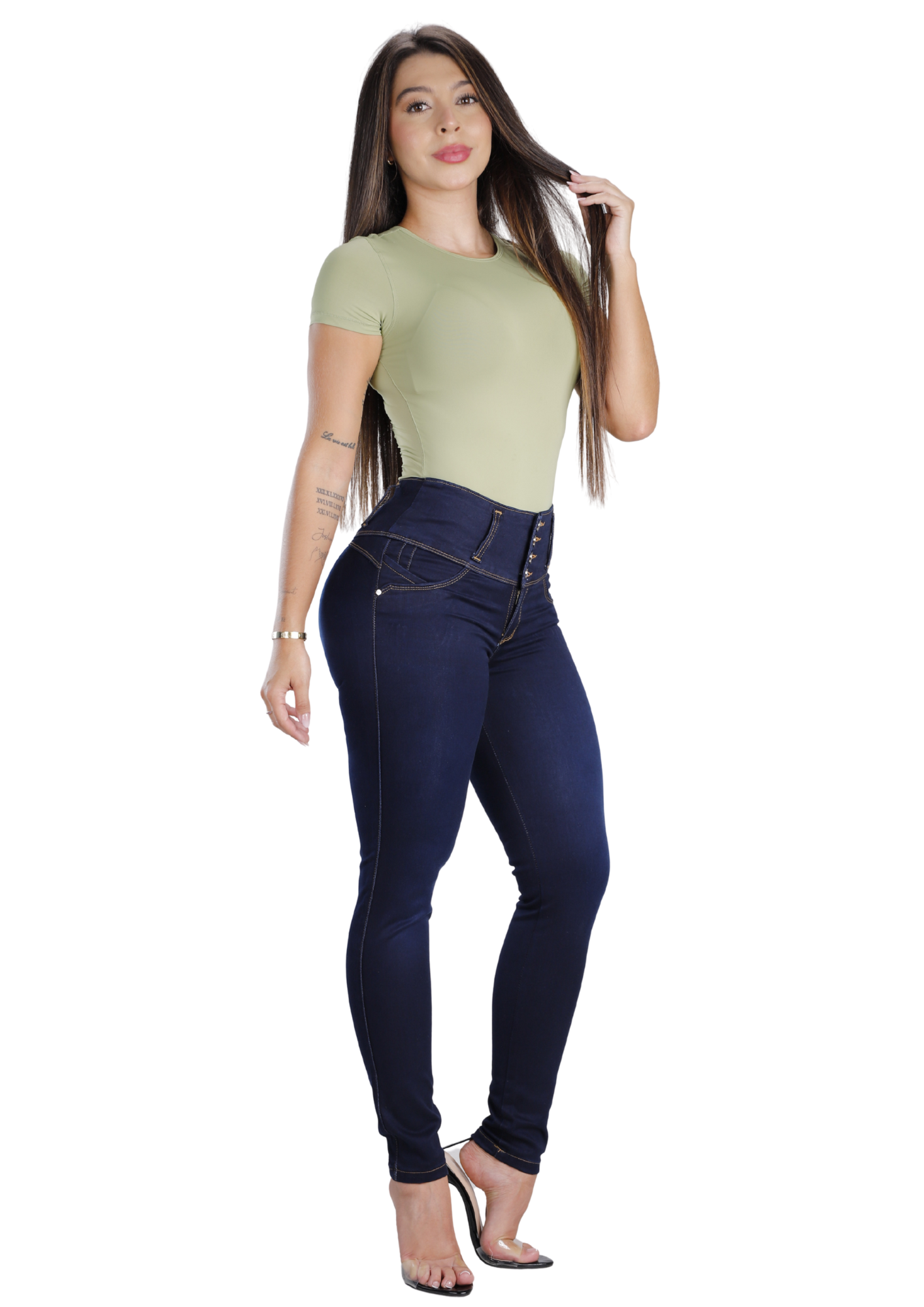 Jeans Levantacola Skinny Piel de Durazno Ref. 2608