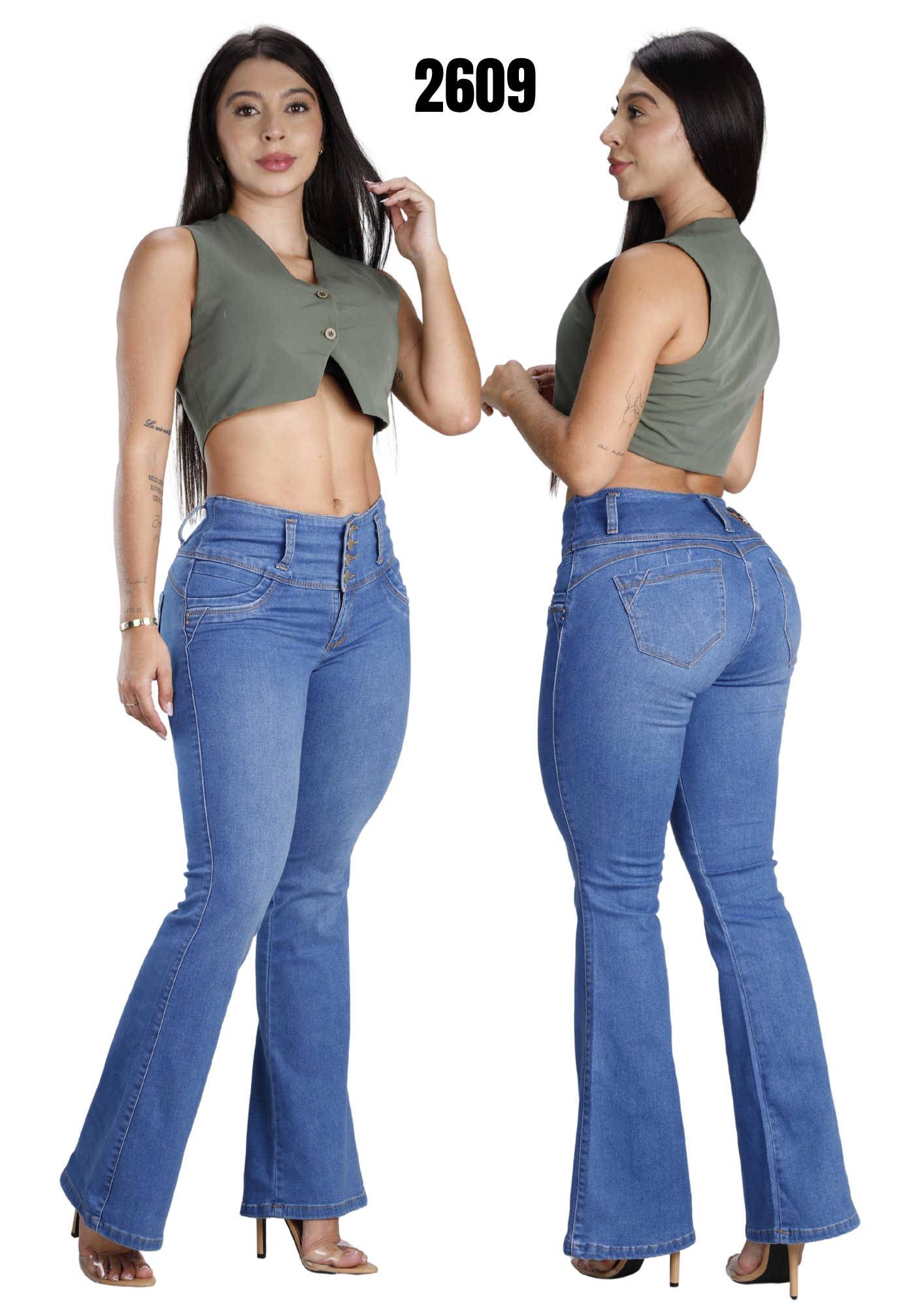 Jeans Levantacola Piel de Durazno Ref. 2609