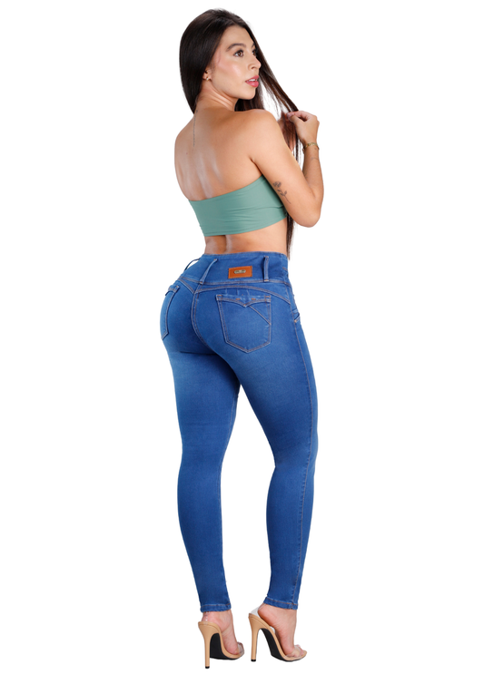 Jeans Levantacola Skinny Piel de Durazno Ref. 2612