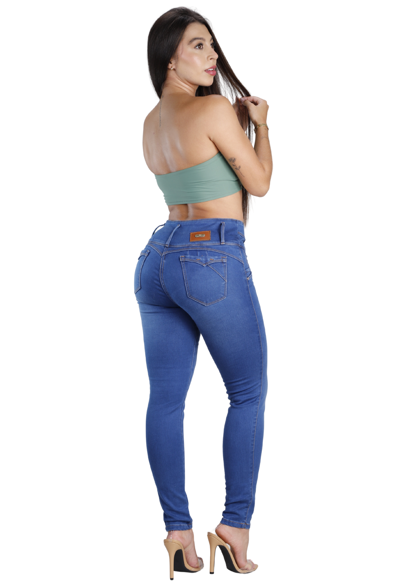 Jeans Levantacola Skinny Piel de Durazno Ref. 2612