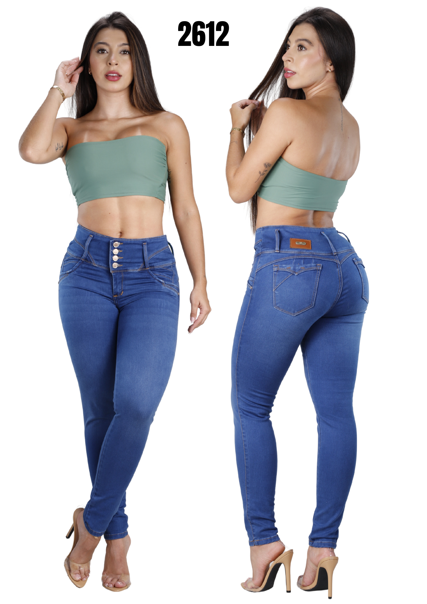 Jeans Levantacola Skinny Piel de Durazno Ref. 2612