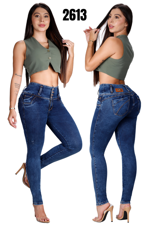 Jeans Levantacola Skinny Piel de Durazno Ref. 2613