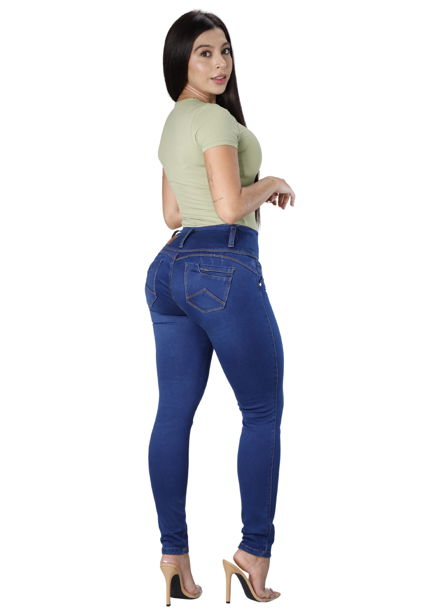 Jeans Levantacola Skinny Piel de Durazno Ref. 2619