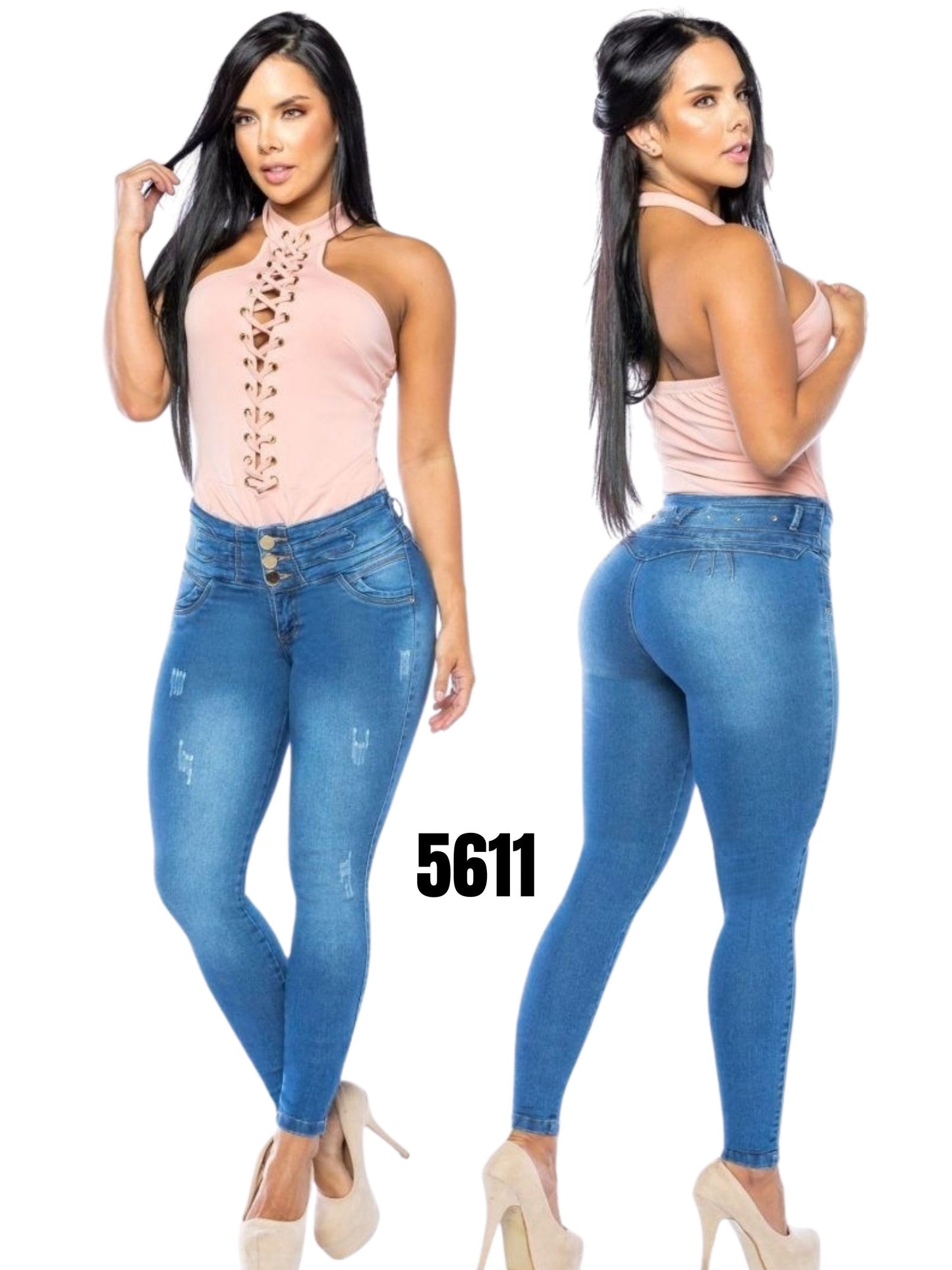 Jeans Levantacola para Dama Ref. 5611