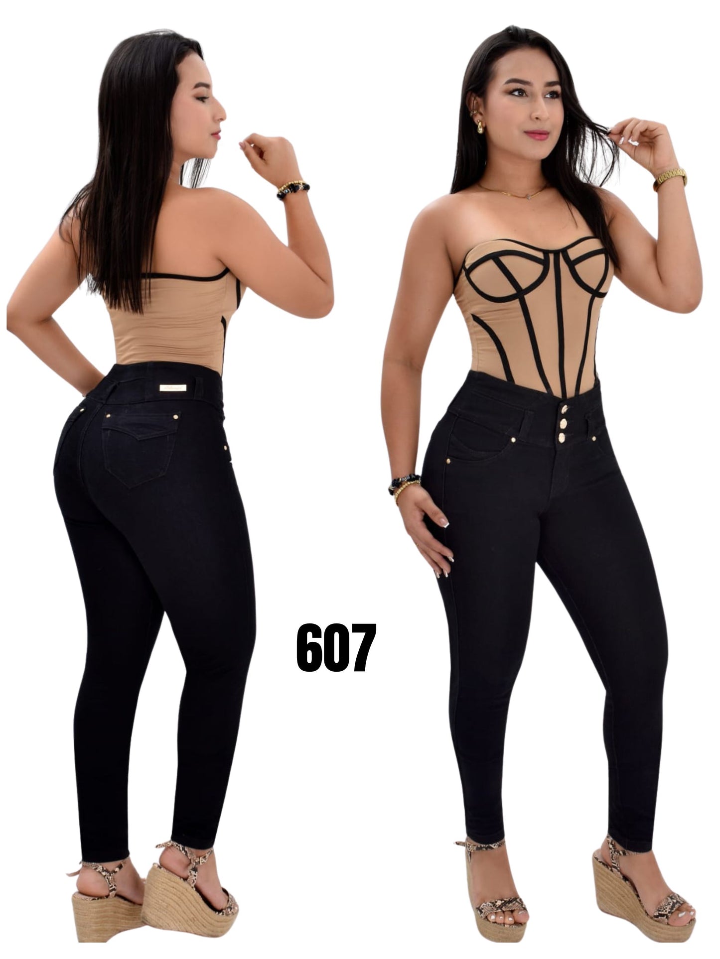Jeans Levantacola para Dama Ref. 607