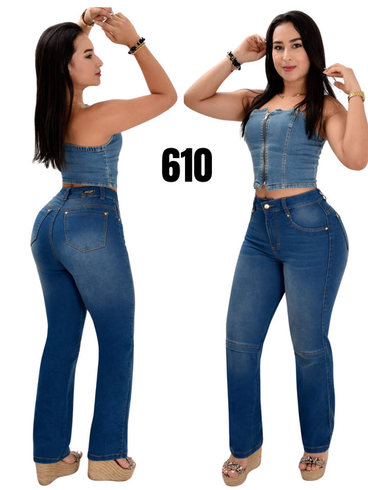 Jeans Levantacola para Dama Ref. 610